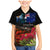 New Zealand ANZAC Day Family Matching Mermaid Dress and Hawaiian Shirt Pohutukawa Flower and Tui Bird LT03 Son's Shirt Black - Polynesian Pride