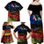 New Zealand ANZAC Day Family Matching Off Shoulder Maxi Dress and Hawaiian Shirt Pohutukawa Flower and Tui Bird LT03 - Polynesian Pride