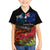 New Zealand ANZAC Day Family Matching Puletasi and Hawaiian Shirt Pohutukawa Flower and Tui Bird LT03 Son's Shirt Black - Polynesian Pride