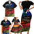 New Zealand ANZAC Day Family Matching Short Sleeve Bodycon Dress and Hawaiian Shirt Pohutukawa Flower and Tui Bird LT03 - Polynesian Pride