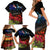 New Zealand ANZAC Day Family Matching Short Sleeve Bodycon Dress and Hawaiian Shirt Pohutukawa Flower and Tui Bird LT03 - Polynesian Pride