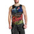 New Zealand ANZAC Day Men Tank Top Pohutukawa Flower and Tui Bird LT03 - Polynesian Pride