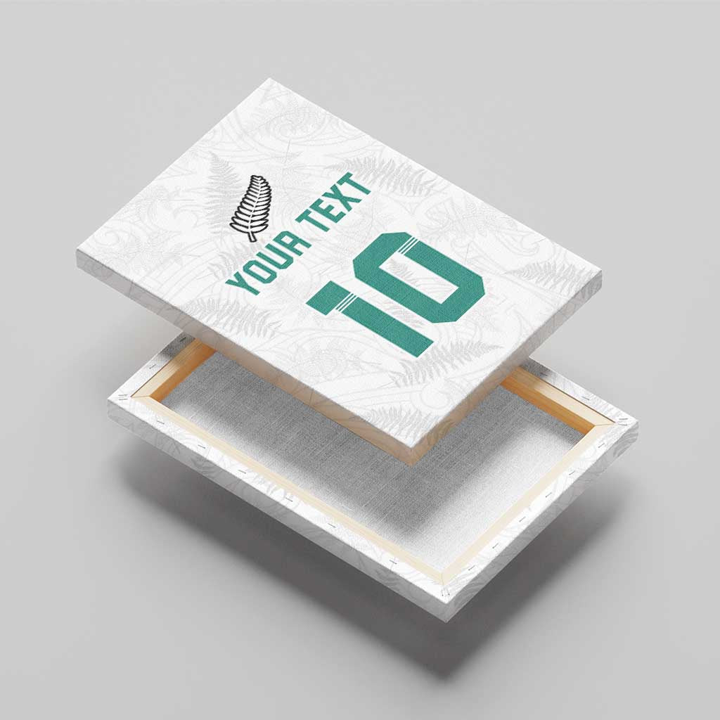 Custom New Zealand Football Canvas Wall Art Go All Silver Ferns - Towards World Cup 2026