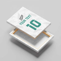 Custom New Zealand Football Canvas Wall Art Go All Silver Ferns - Towards World Cup 2026