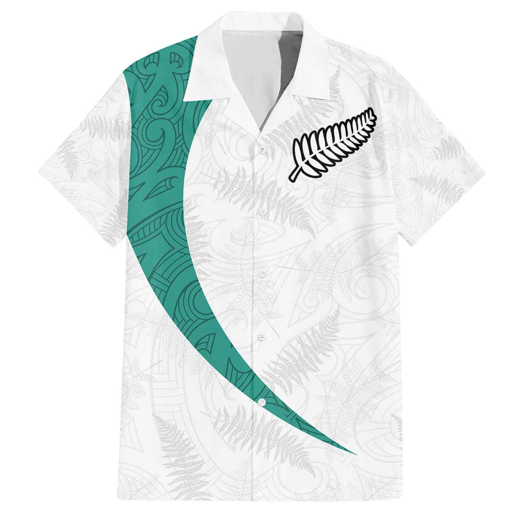 Custom New Zealand Football Family Matching Long Sleeve Bodycon Dress and Hawaiian Shirt Go All Silver Ferns - Towards World Cup 2026