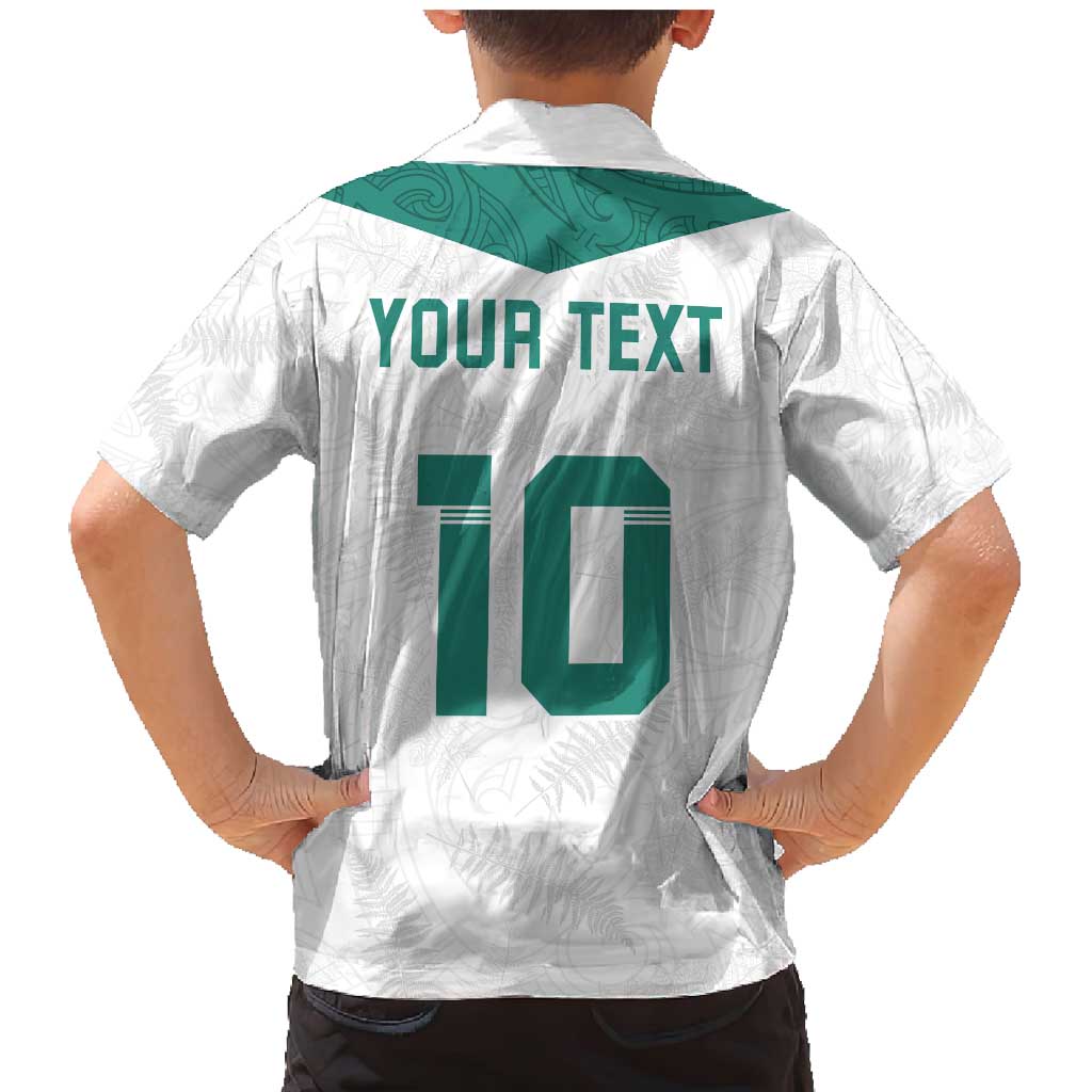 Custom New Zealand Football Family Matching Mermaid Dress and Hawaiian Shirt Go All Silver Ferns - Towards World Cup 2026