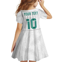 Custom New Zealand Football Family Matching Short Sleeve Bodycon Dress and Hawaiian Shirt Go All Silver Ferns - Towards World Cup 2026