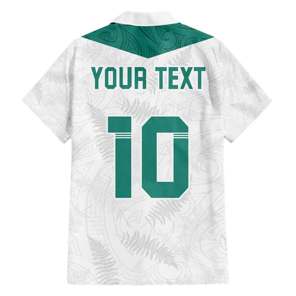 Custom New Zealand Football Family Matching Short Sleeve Bodycon Dress and Hawaiian Shirt Go All Silver Ferns - Towards World Cup 2026