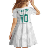 Custom New Zealand Football Kid Short Sleeve Dress Go All Silver Ferns - Towards World Cup 2026