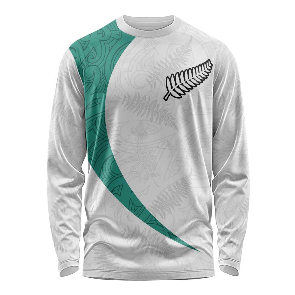Custom New Zealand Football Long Sleeve Shirt Go All Silver Ferns - Towards World Cup 2026
