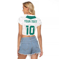 Custom New Zealand Football Raglan Cropped T Shirt Go All Silver Ferns - Towards World Cup 2026