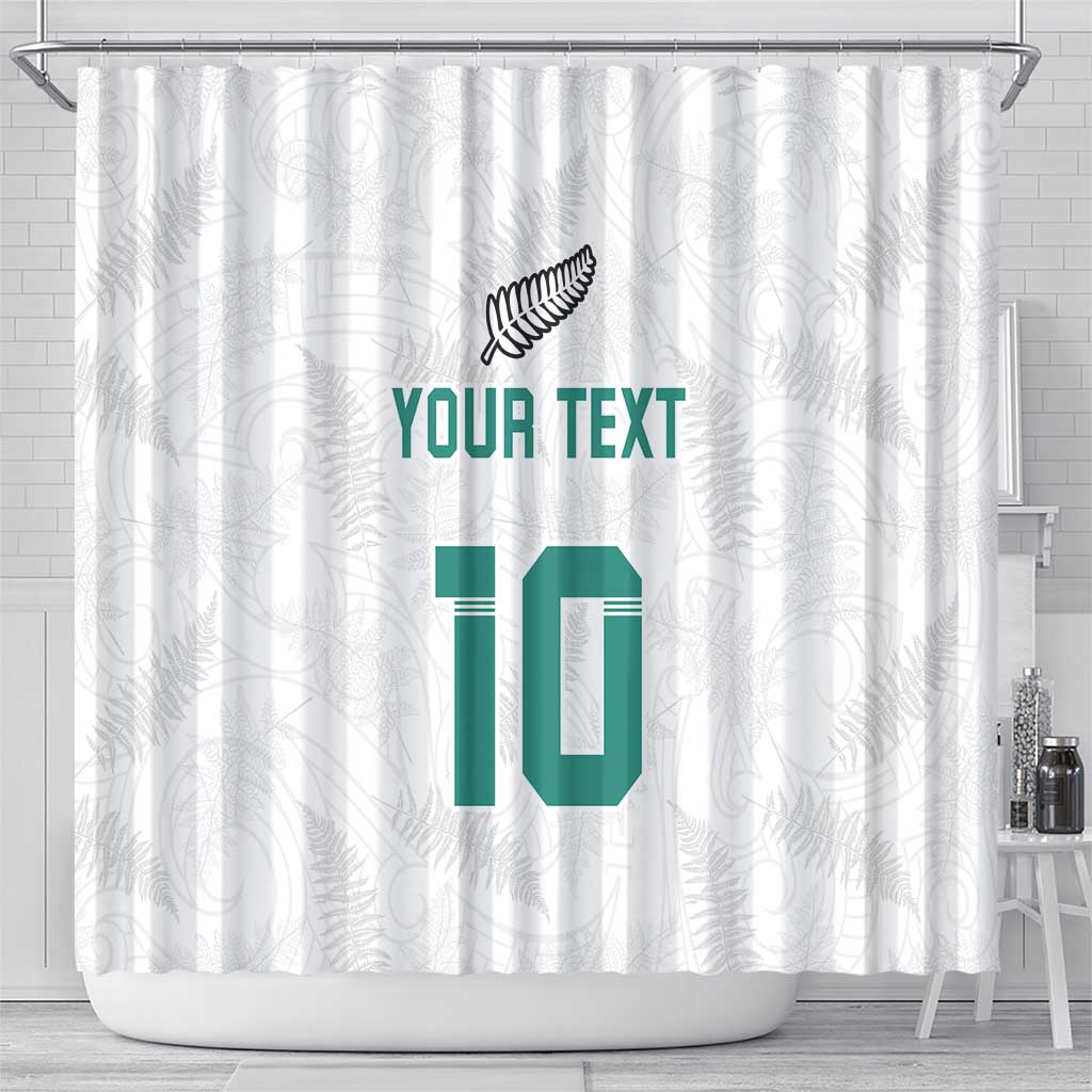 Custom New Zealand Football Shower Curtain Go All Silver Ferns - Towards World Cup 2026