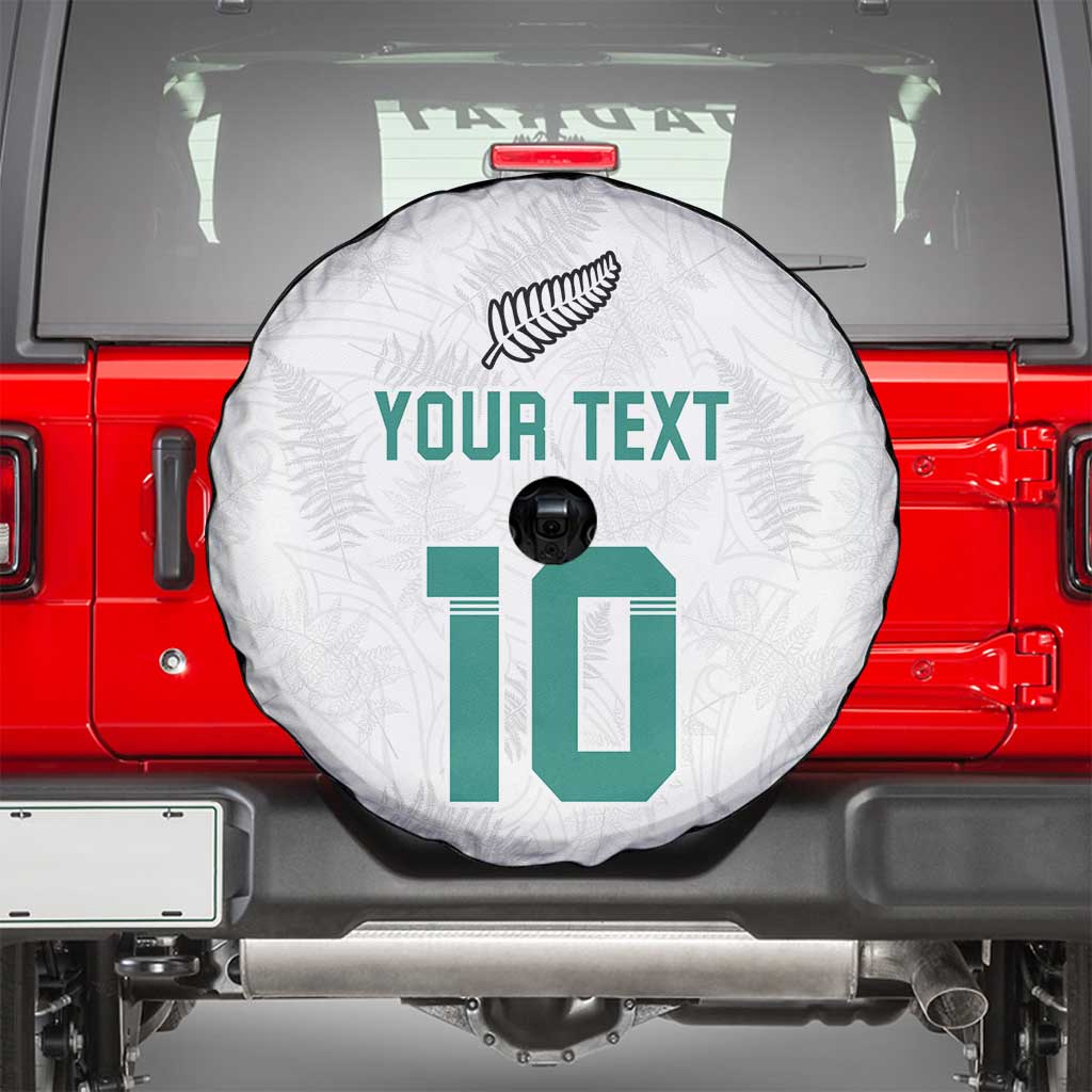 Custom New Zealand Football Spare Tire Cover Go All Silver Ferns - Towards World Cup 2026