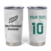 Custom New Zealand Football Tumbler Cup Go All Silver Ferns - Towards World Cup 2026