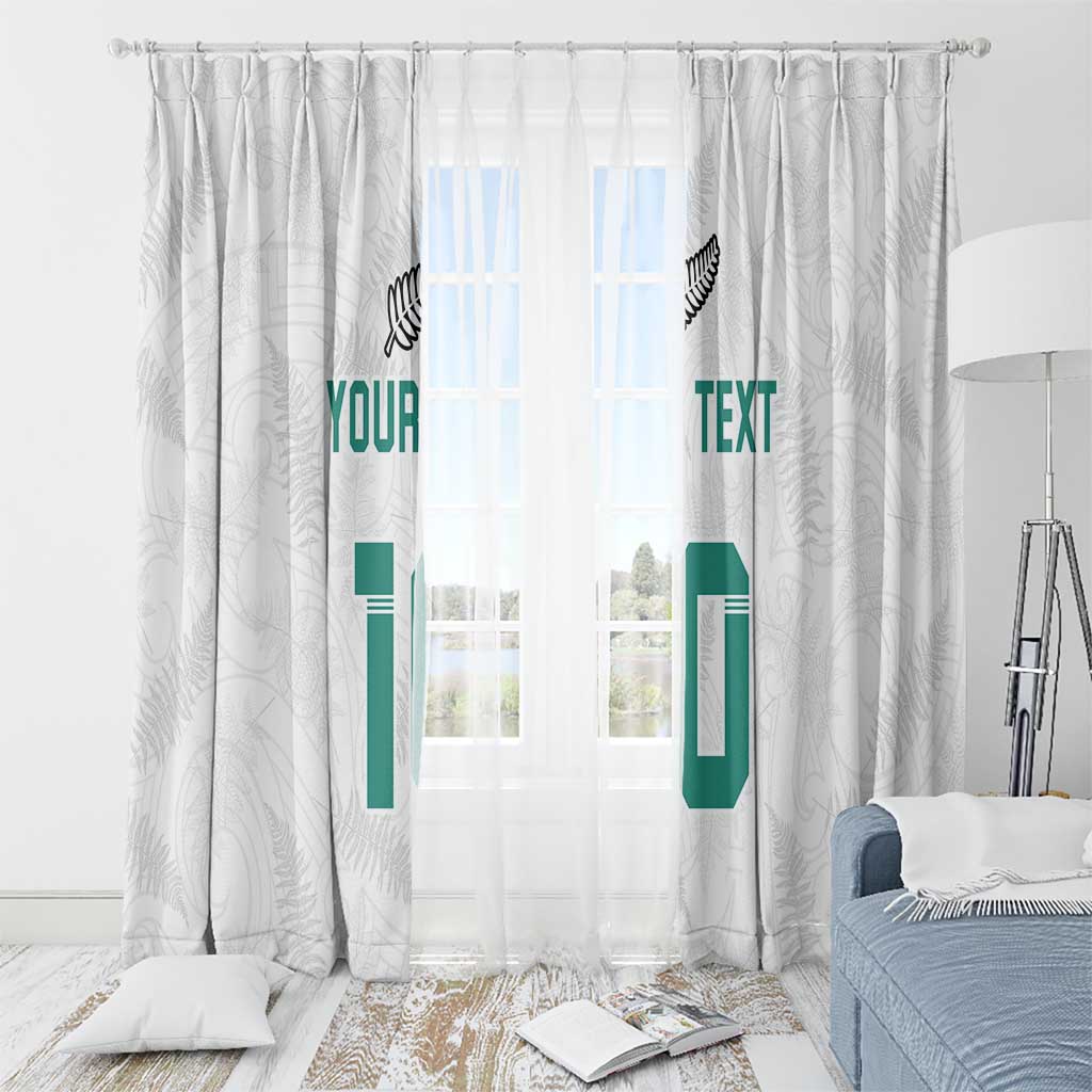 Custom New Zealand Football Window Curtain Go All Silver Ferns - Towards World Cup 2026