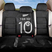 Custom New Zealand Rugby Back Car Seat Cover All Silver Ferns Blacks