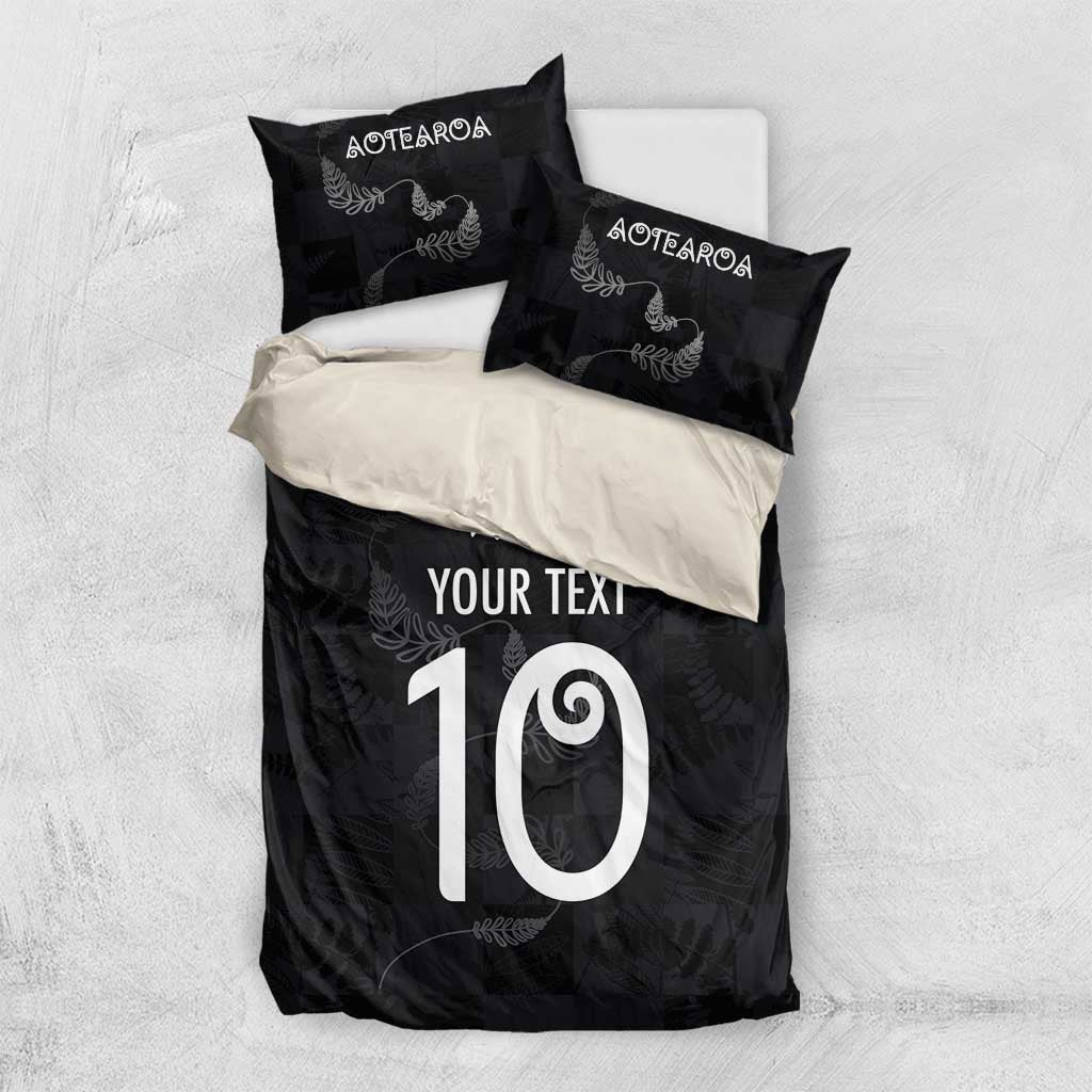 Custom New Zealand Rugby Bedding Set All Silver Ferns Blacks