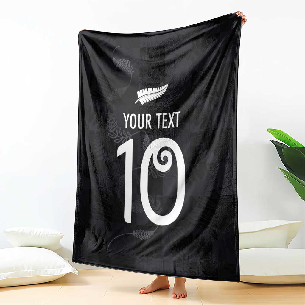 Custom New Zealand Rugby Blanket All Silver Ferns Blacks