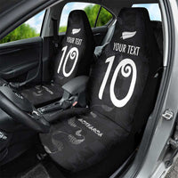 Custom New Zealand Rugby Car Seat Cover All Silver Ferns Blacks