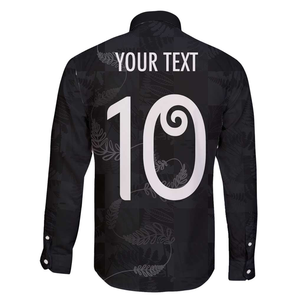 Custom New Zealand Rugby Family Matching Off Shoulder Maxi Dress and Hawaiian Shirt All Silver Ferns Blacks