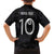 Custom New Zealand Rugby Family Matching Off Shoulder Short Dress and Hawaiian Shirt All Silver Ferns Blacks