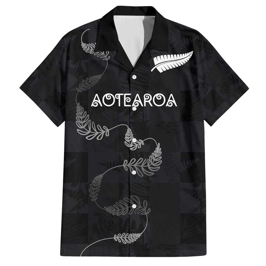 Custom New Zealand Rugby Family Matching Summer Maxi Dress and Hawaiian Shirt All Silver Ferns Blacks