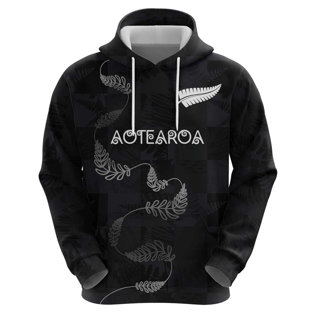 Custom New Zealand Rugby Hoodie All Silver Ferns Blacks