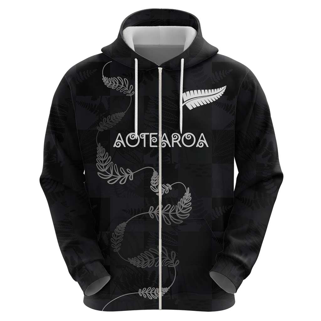 Custom New Zealand Rugby Hoodie All Silver Ferns Blacks