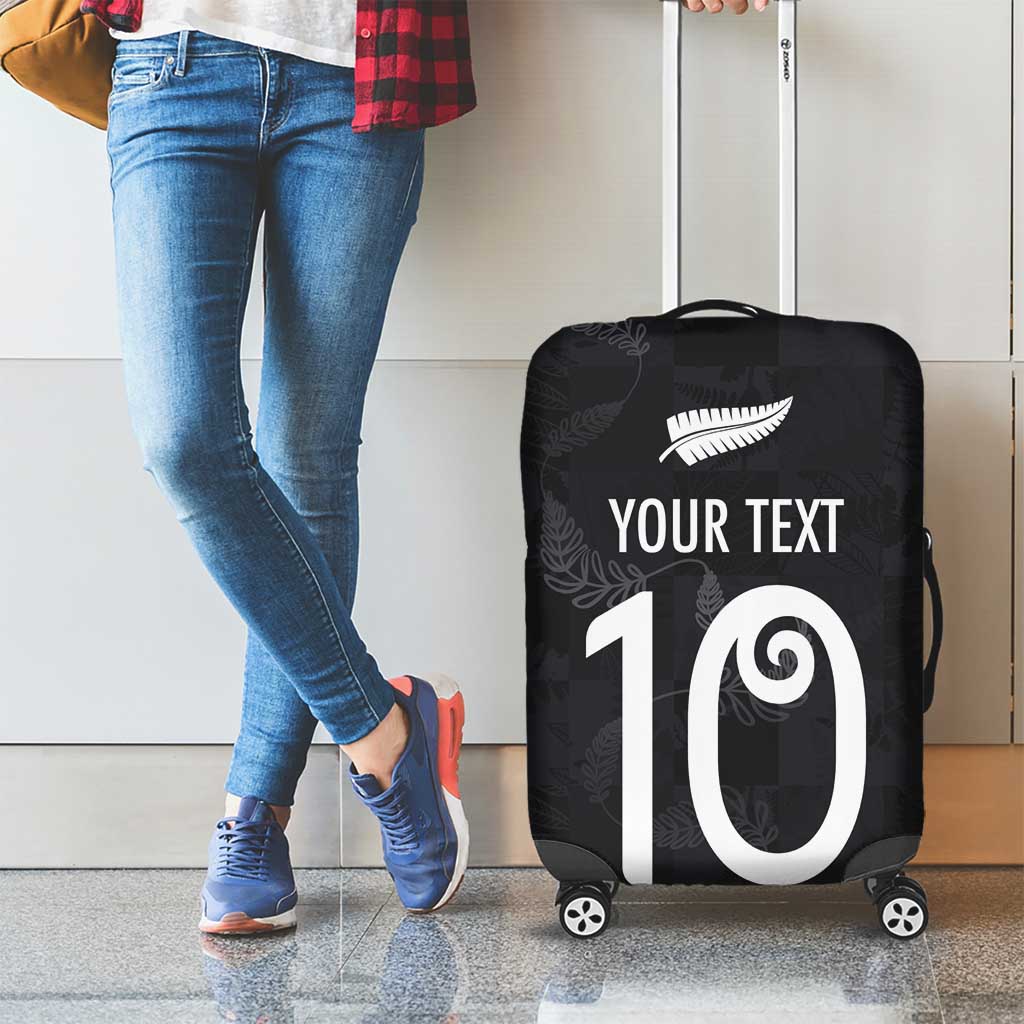 Custom New Zealand Rugby Luggage Cover All Silver Ferns Blacks