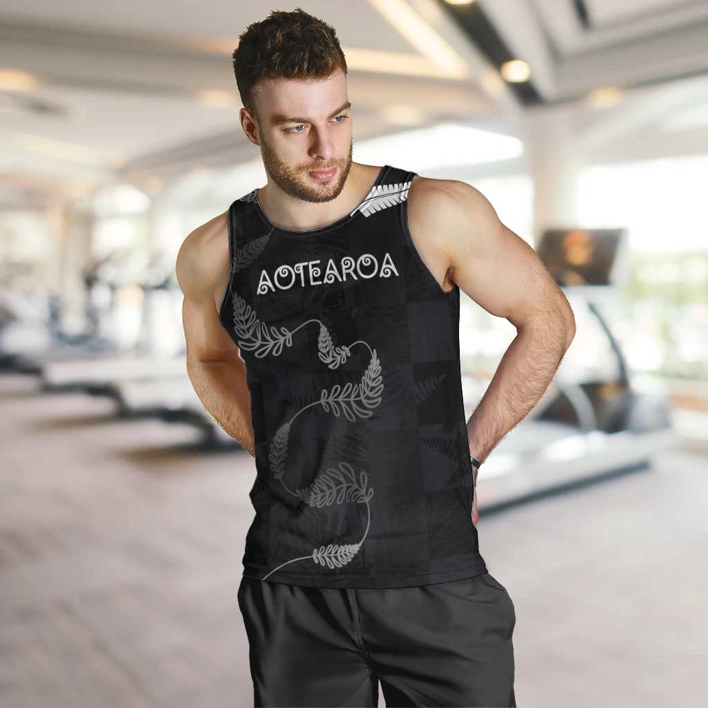 Custom New Zealand Rugby Men Tank Top All Silver Ferns Blacks