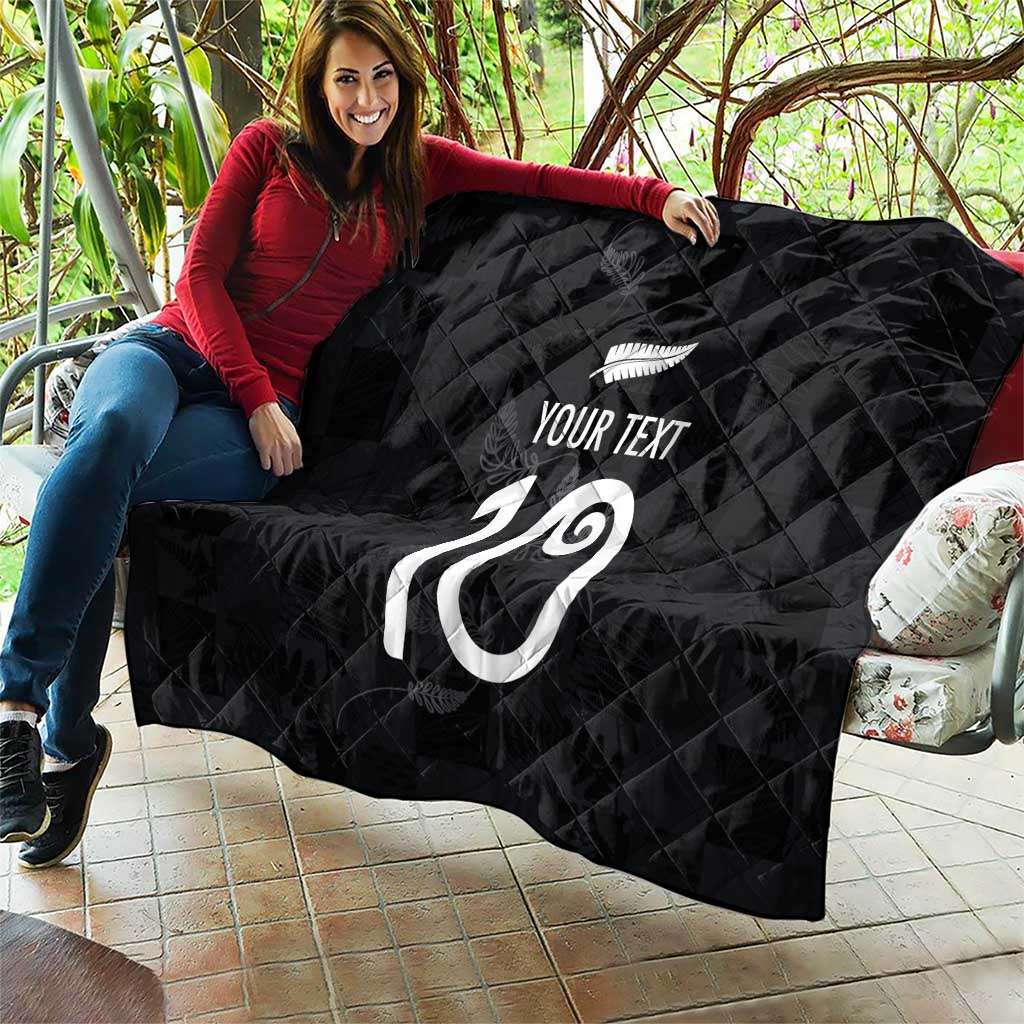 Custom New Zealand Rugby Quilt All Silver Ferns Blacks