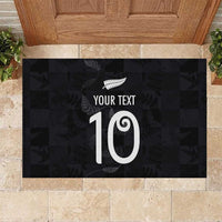 Custom New Zealand Rugby Rubber Doormat All Silver Ferns Blacks