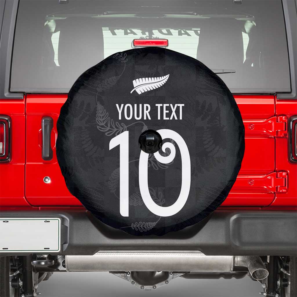 Custom New Zealand Rugby Spare Tire Cover All Silver Ferns Blacks
