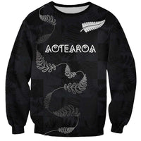 Custom New Zealand Rugby Sweatshirt All Silver Ferns Blacks