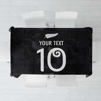 Custom New Zealand Rugby Tablecloth All Silver Ferns Blacks