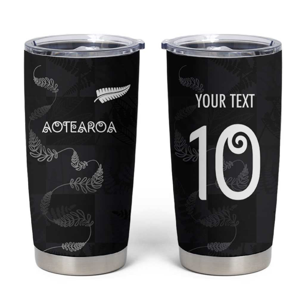 Custom New Zealand Rugby Tumbler Cup All Silver Ferns Blacks
