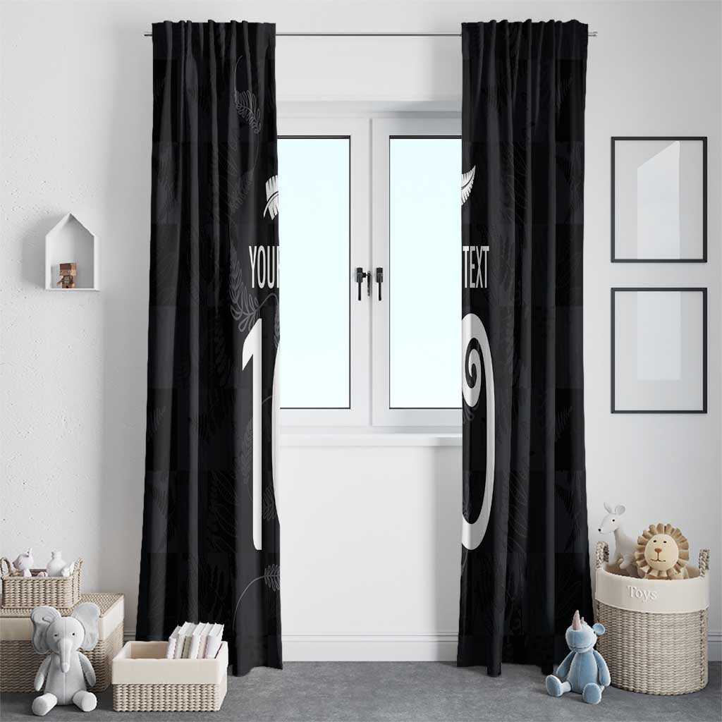 Custom New Zealand Rugby Window Curtain All Silver Ferns Blacks