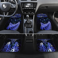 New Zealand Matariki Car Mats Maori Pattern and Matariki Sky Night LT03 Set 4pcs Blue - Polynesian Pride