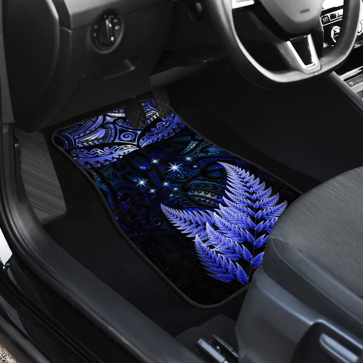 New Zealand Matariki Car Mats Maori Pattern and Matariki Sky Night LT03 - Polynesian Pride