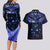 New Zealand Matariki Couples Matching Long Sleeve Bodycon Dress and Hawaiian Shirt Maori Pattern and Matariki Sky Night