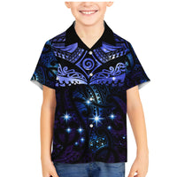 New Zealand Matariki Family Matching Mermaid Dress and Hawaiian Shirt Maori Pattern and Matariki Sky Night