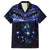 New Zealand Matariki Family Matching Off The Shoulder Long Sleeve Dress and Hawaiian Shirt Maori Pattern and Matariki Sky Night