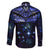 New Zealand Matariki Family Matching Off Shoulder Short Dress and Hawaiian Shirt Maori Pattern and Matariki Sky Night