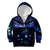 New Zealand Matariki Kid Hoodie Maori Pattern and Matariki Sky Night