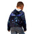 New Zealand Matariki Kid Hoodie Maori Pattern and Matariki Sky Night