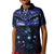 New Zealand Matariki Kid Polo Shirt Maori Pattern and Matariki Sky Night