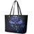 New Zealand Matariki Leather Tote Bag Maori Pattern and Matariki Sky Night