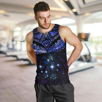 New Zealand Matariki Men Tank Top Maori Pattern and Matariki Sky Night