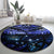 New Zealand Matariki Round Carpet Maori Pattern and Matariki Sky Night