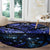 New Zealand Matariki Round Carpet Maori Pattern and Matariki Sky Night